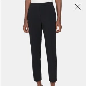 Theory cropped stretch linen pant
